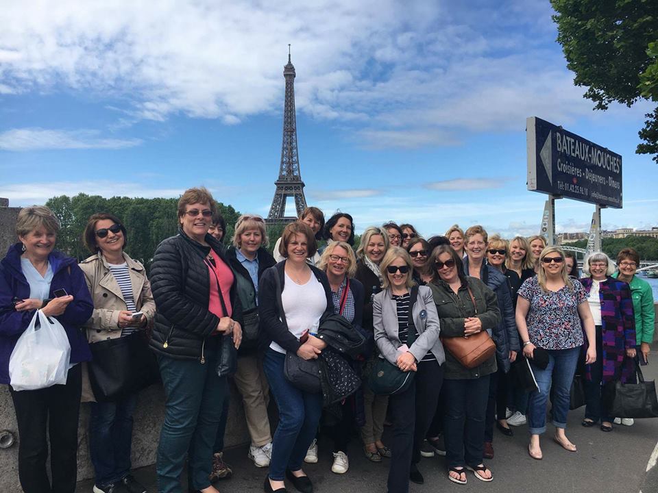 choir and eiffel tower
